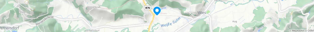 Kartendarstellung des Standorts für Apotheke Wies in 8551 Wies